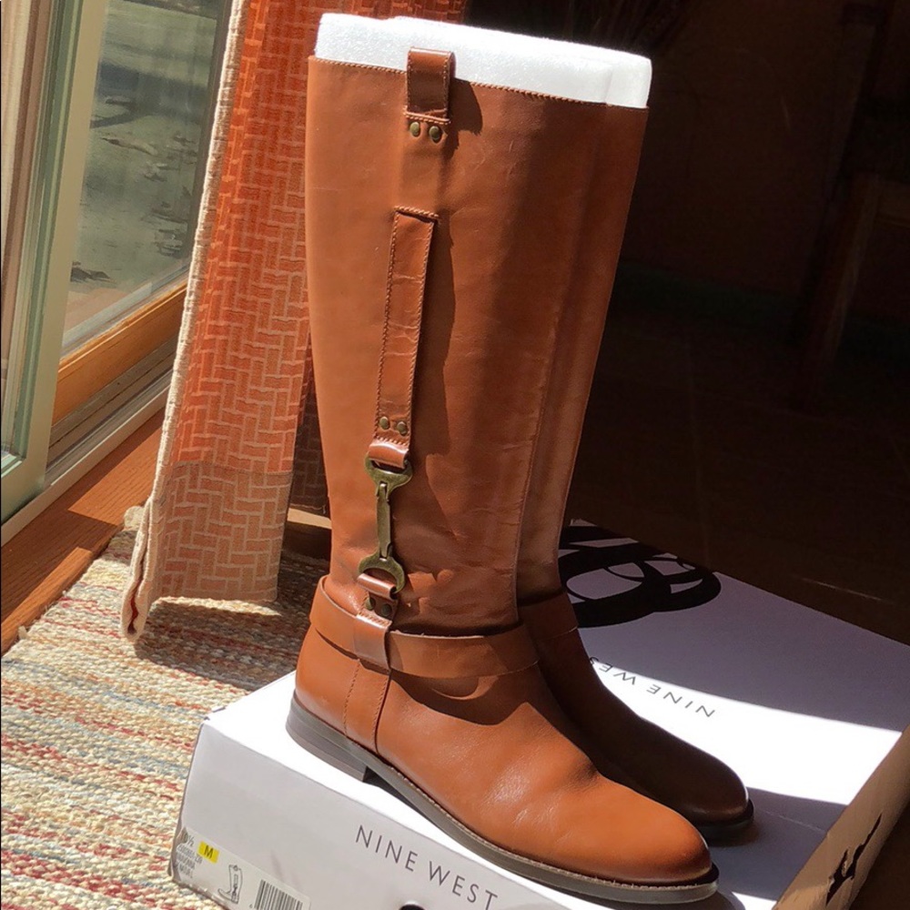 Nine West Avonna Leather Riding Boot